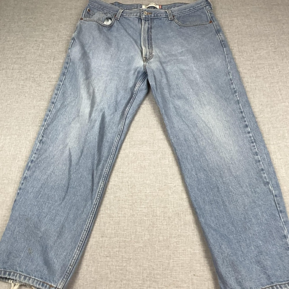 Levis 550 Jeans Mens 42x30 Light Wash Blue Relaxed Tapered Leg Denim Pants